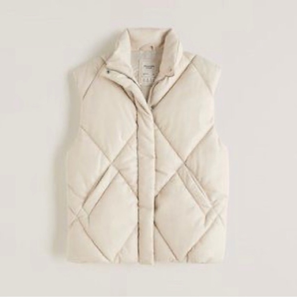 Abercrombie quilted vegan leather vest